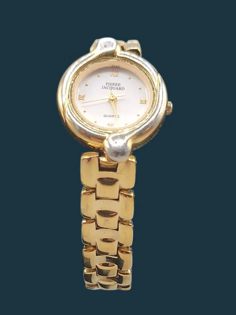Pierre Jacquard Vintage Women's Watch 25.2mm White Dial Gold Tone 7